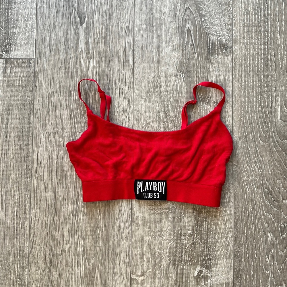 Playboy Ribbed Scoopneck Bralette PlayBoy Club 53 boxing